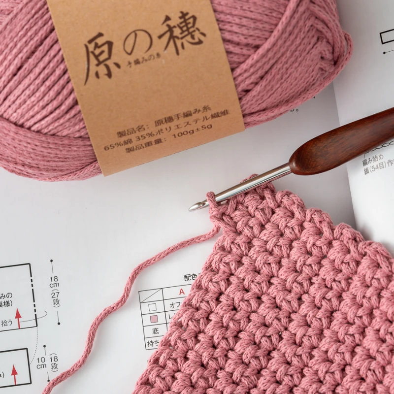 3 шт./100 г/рулон 65% хлопок 35% полиэстер льняная нить пряжа для вязания крючком 2 мм