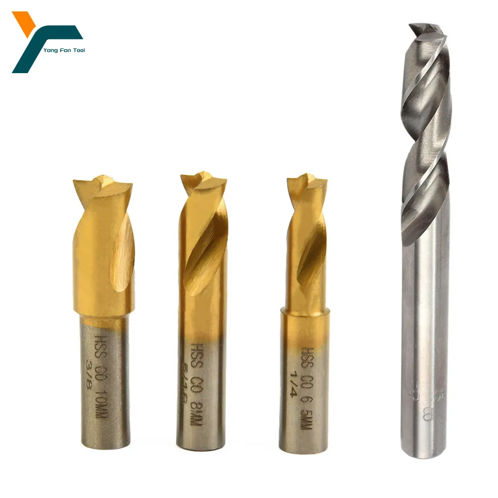 4/3Pcs Spot Welding Drill Cutter 6.5/8/10mm Titanium Plating HSS CO Rotary Drill Bit Sawtooth Remove Sheet Metal Solder Joint