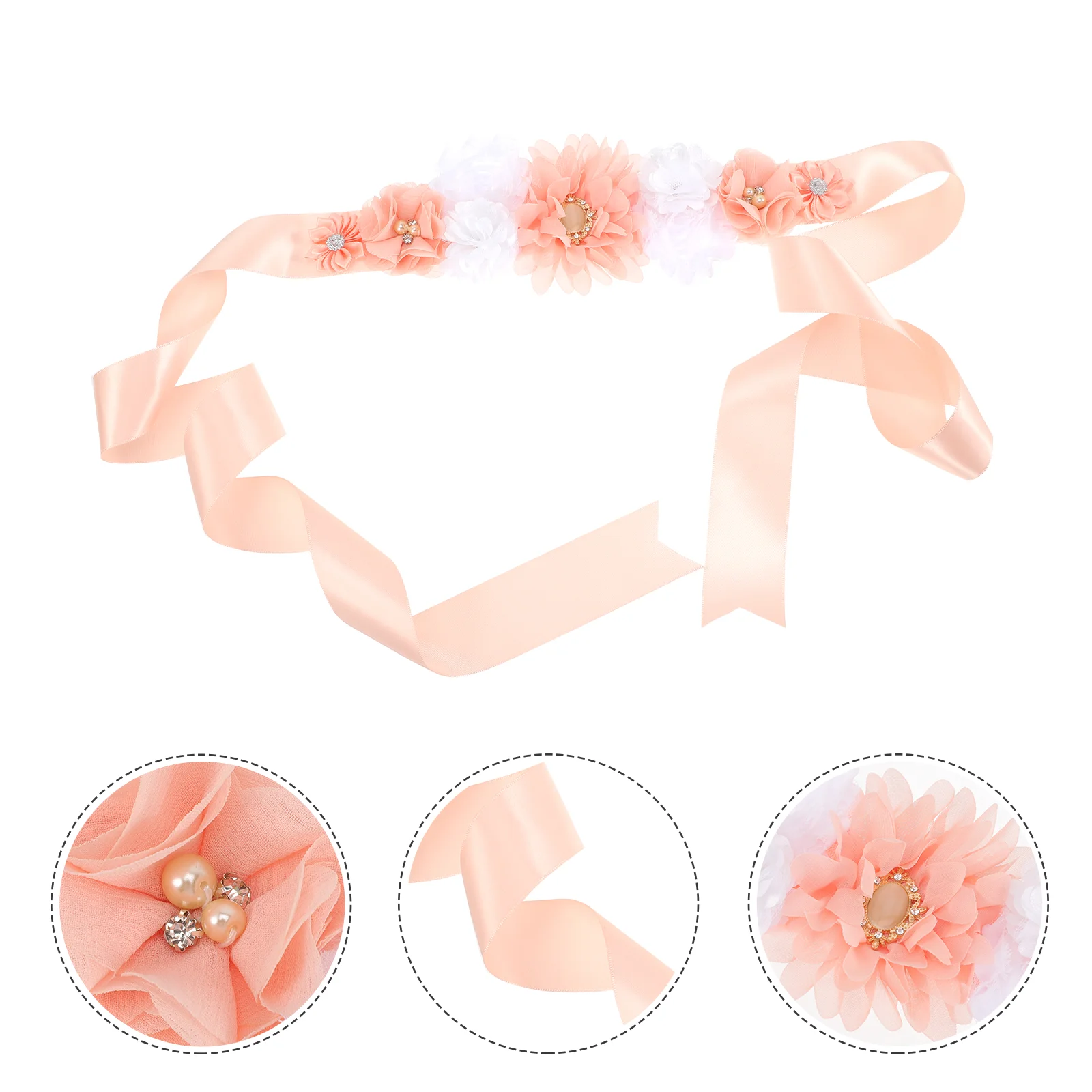 

Sash Baby Showerbe Mommy Corsage Pregnancymomsupplies Photo Props Daddy Maternity Belt Rhinestone Flower Floral Button Pin Belly