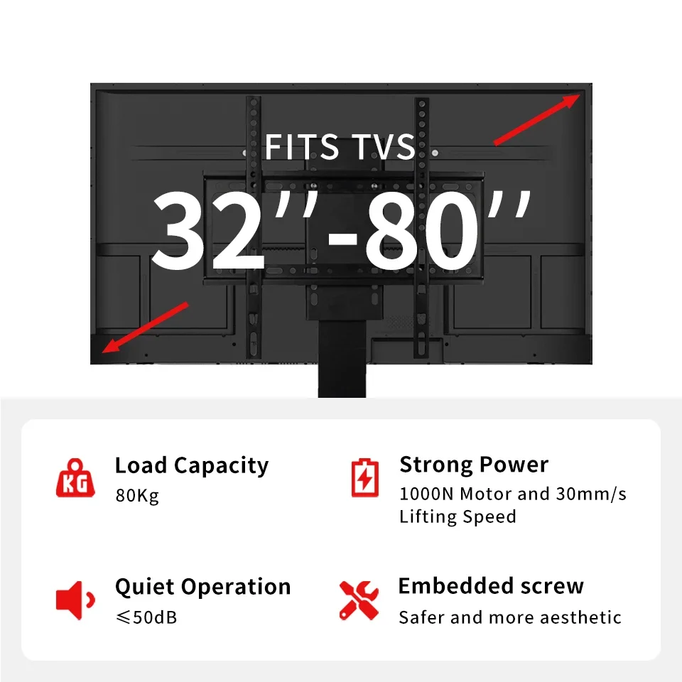 Моторизованная телевизионная подставка для экранов от 37 до 65 дюймов