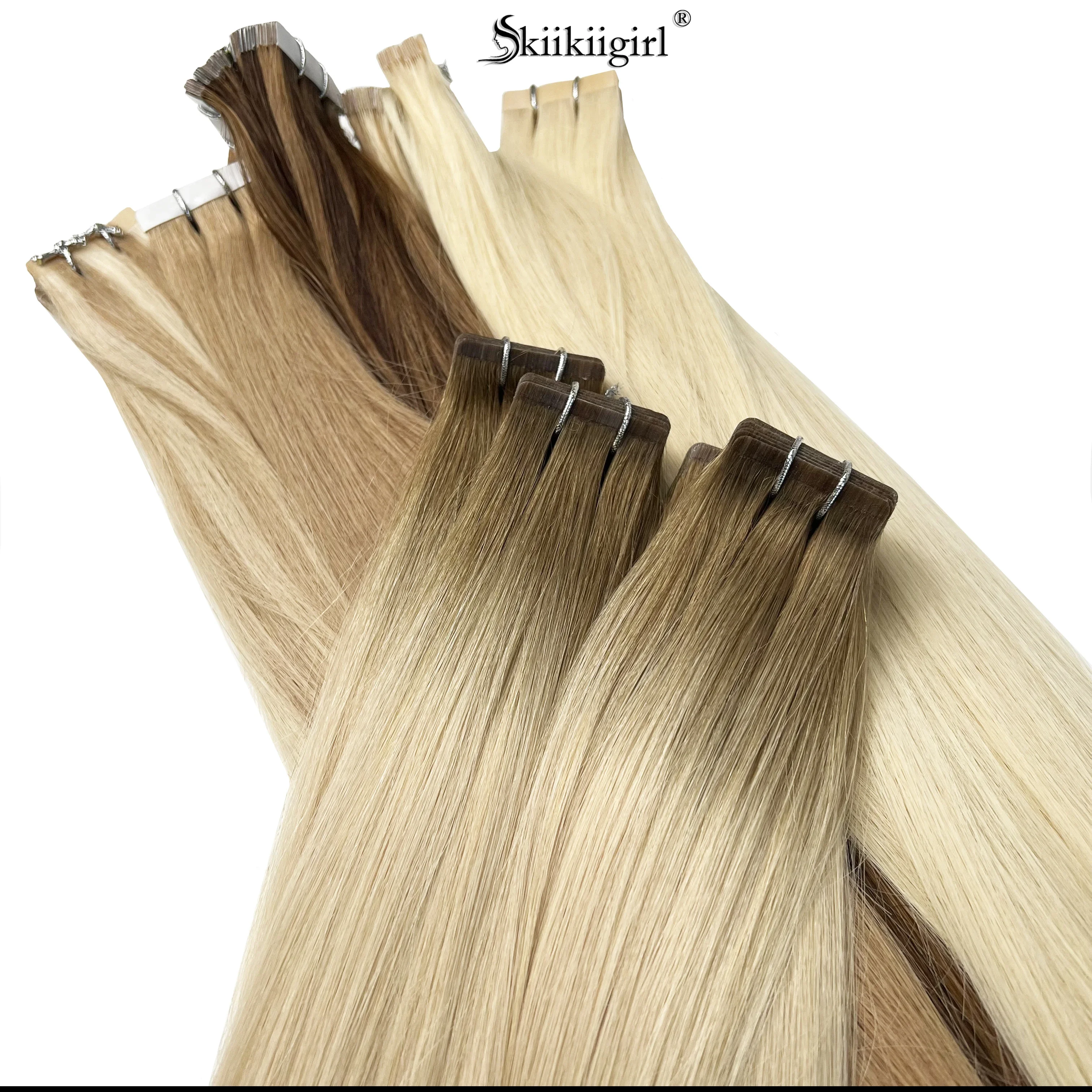 Фото Лента для наращивания волос Balayage Human Remy Лента для наращивания человеческих волос чернокожих женщин 50 г №3