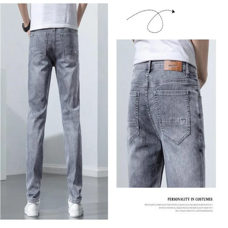 2022 New Men's Stretch Skinny Jeans New Spring Fashion Casual Cotton Denim Slim Fit Pants Male Trousers