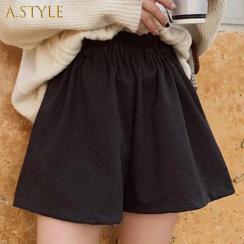 A GIRLS Shorts Women 4XL Solid Cotton Loose Korean Preppy Style Slim Abdomen Simple Casual Streetwear Stylish Elegant Ladies Ins
