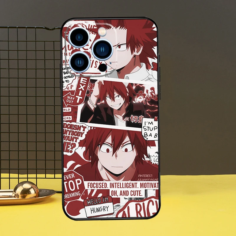 Чехол Kirishima Eijiro My Hero Academia для iPhone 13 12 11 14 Pro Max XS XR X 6S 7 8 Plus SE 2020 задняя крышка телефона.
