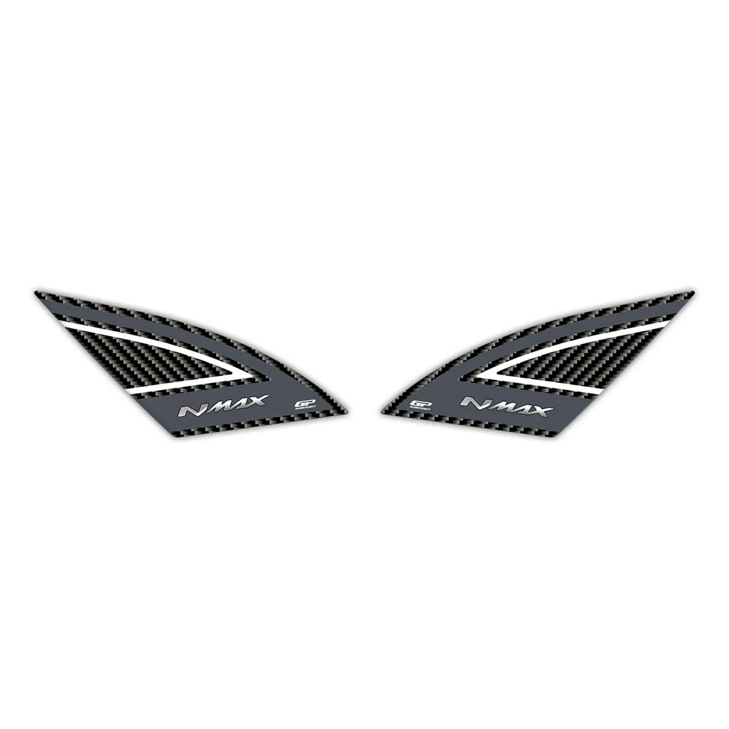 

Комплект композитных боковых наклеек GP для NMAX 125-155 2021-2022, серого цвета