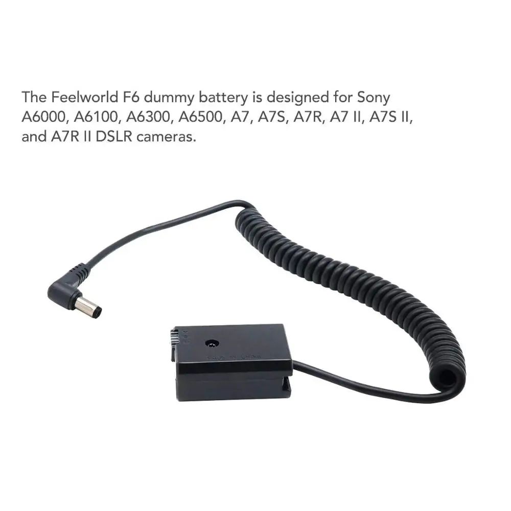 NP-FW50 Dummy Battery Pack Coupler Adapter with DC Male Connector Power Coiled Cable for Sony A6500 A6300 A6000 a7 a72 a7s a7r images - 6