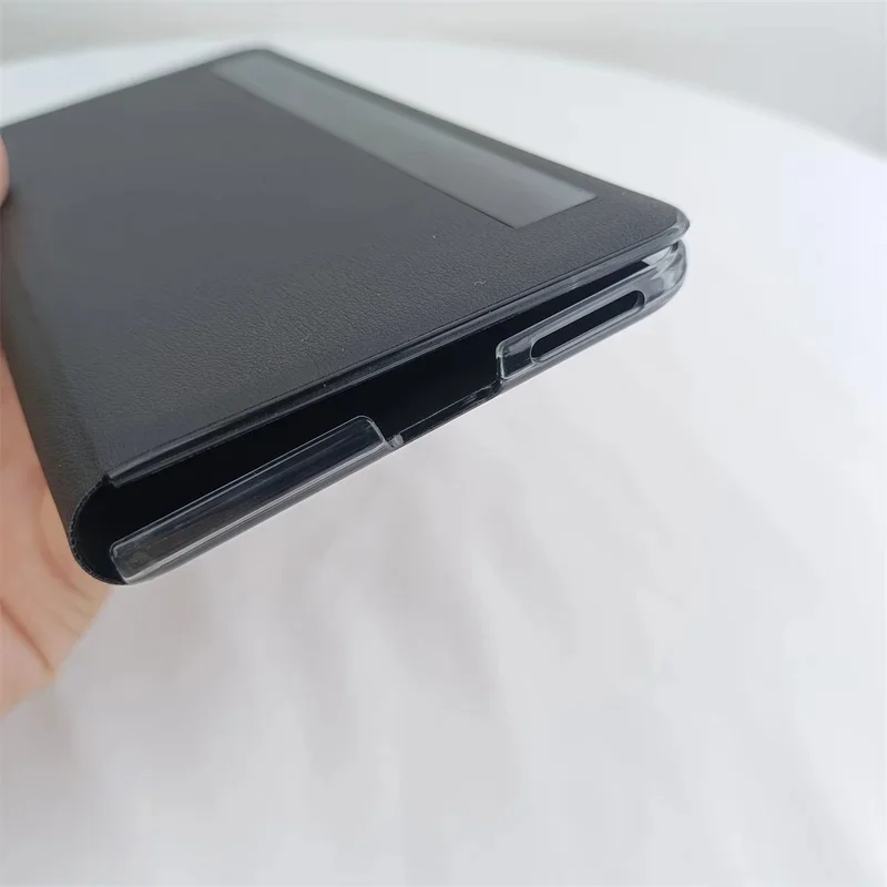 Фото Чехол BANERYPAK для Honor Magic V5 с умным окном Smart View, кожаный, роскошный, с функцией Smart Sleep/Wake Up, противоударный, из полиуретана, с подставкой, защитный. №4
