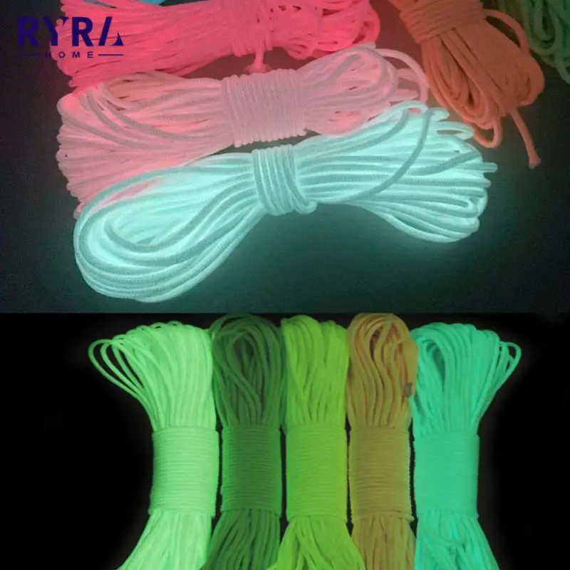 

20m4mm Luminous Parachute Cord Rope Lanyard Rope Mil Spec Type One Strand Climbing Camping Survival Equipment All Night Light