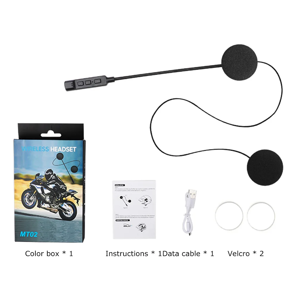 

Гарнитура для мотоциклетного шлема, Bluetooth-совместимые Беспроводные стереонаушники, динамик с поддержкой громкой связи, микрофон, музыкальн...