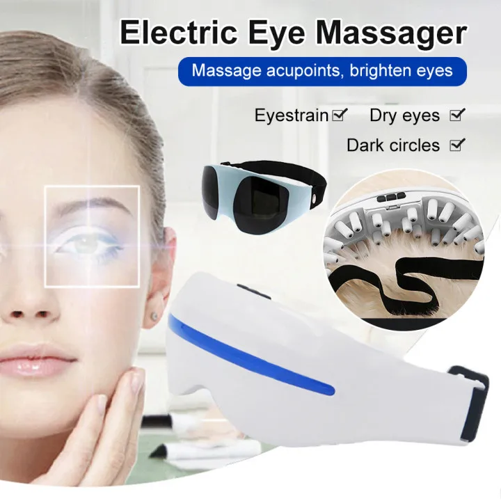 Electric Eye Massager Vibrating Relieves Eye Fatigue And Dark Circles with 9 Modes Timing Therapy Massage Eye Care Device