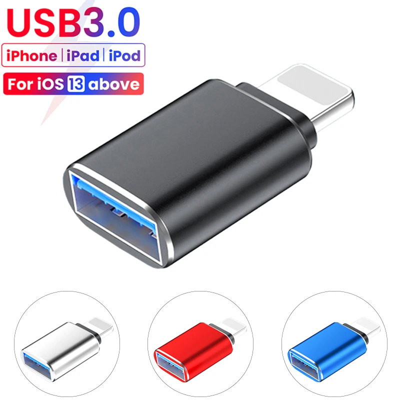 

USB 3.0 OTG Adapter Type C For iphone 14 13 12 11 Pro XS Max Mini XR X SE 8 7 6s Plus iPad U Disk Keyboard Data Cable Connector