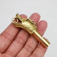 2022 new brass monkey head whistle car keychain pendant umbrella rope outdoor survival whistle edc tool