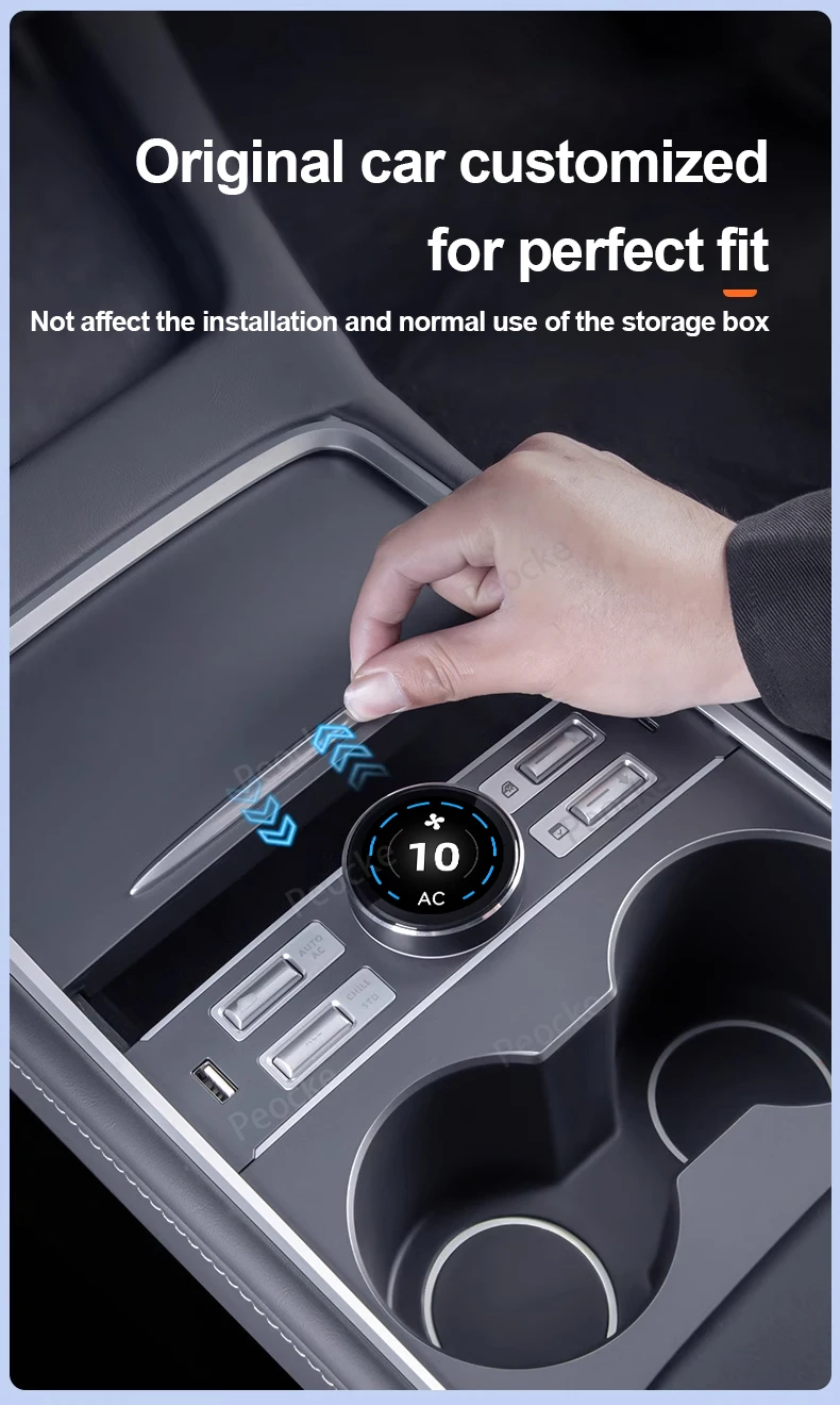 Умное Зарядное Устройство С Жк-дисплеем И Кнопкой Управления Для Tesla Model Y Usb Type-c