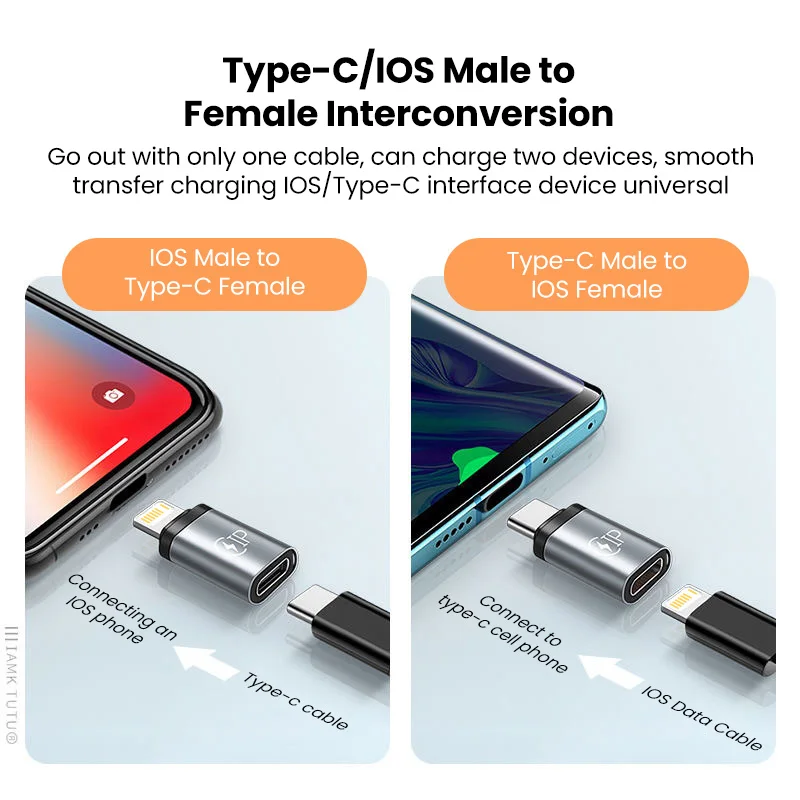 Адаптер USB C к Lightning 20 Вт конвертер типа папа IOS мама для iphone 15 Samsung Xiaomi тип разъему