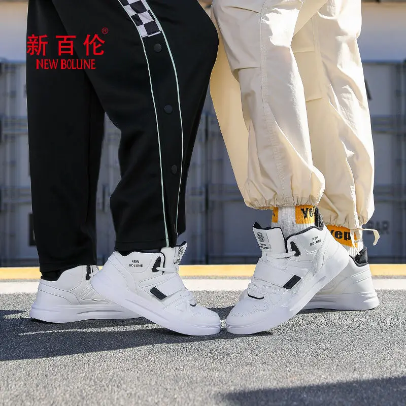 NEW BOLUNE shoes for men and women new high top shoes for autumn and winter casual matching small white shoes sports shoes