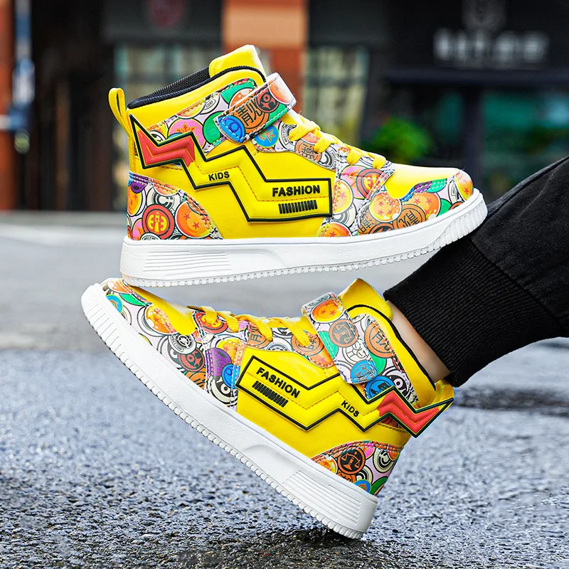 

New creative Pokemon Pikachu children shoes Breathable leather shoes sneakers Casual cricket shoes Children birthday gift