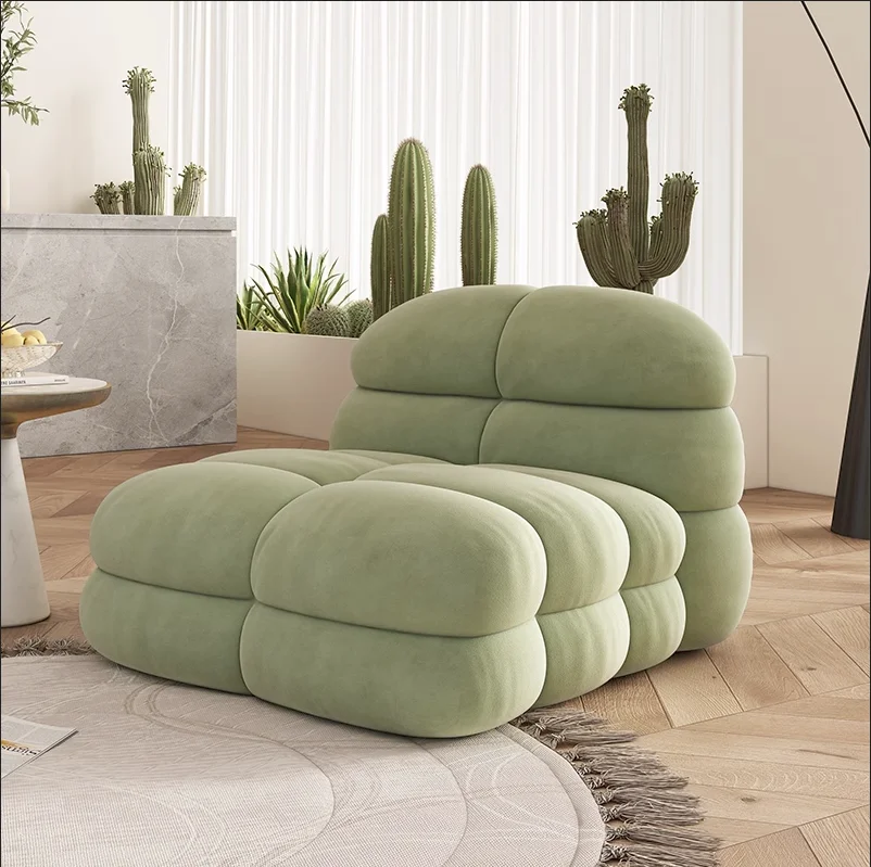 

Nordic designers customize lazy little sofa chair bedroom balcony leisure cream wind lying alone in online celebrity Xiaohongshu