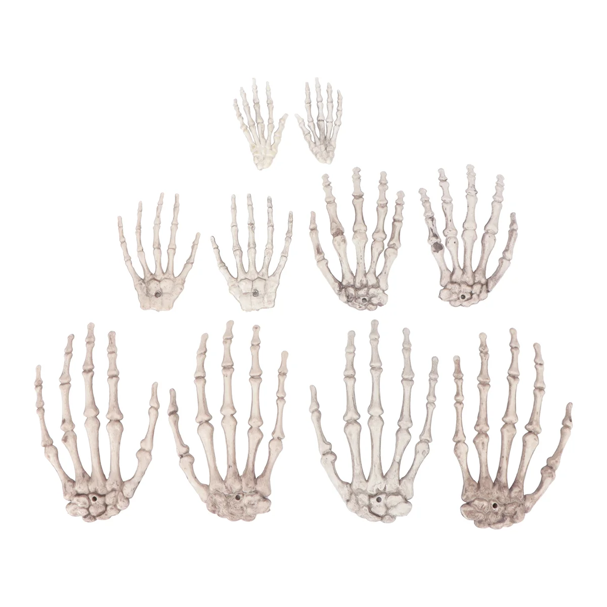 

5 Pairs Halloween Decorations Outdoor Party Hands Luminous Funny Prop Plastic Garden Decoration Haunted House