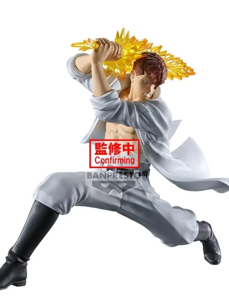 Фото В наличии: Фигурка Bandai Yuyu Hakusho Kuwabara Kazuma Ankoku Bujutsukai, аниме-модель, игрушка, украшение для рабочего стола, подарок на день рождения №3