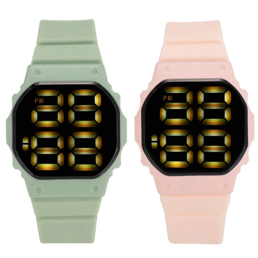 

Neue frauen Uhren Luxus Led Digital Uhr Für Frauen Männer Unisex Platz Sport Armbanduhr Rosa Silikon Damen Uhr Reloj mujer
