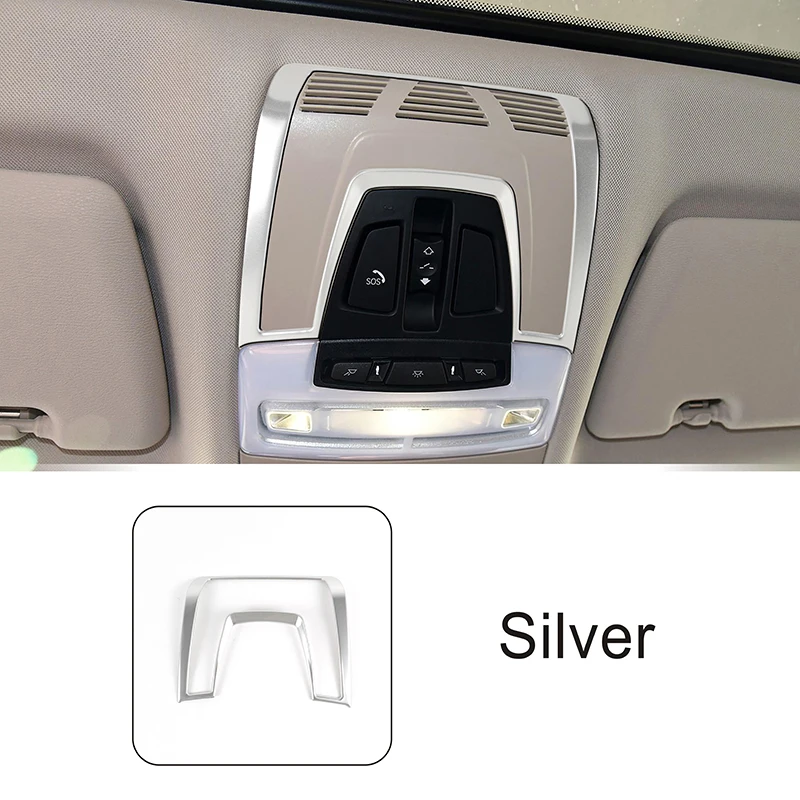 

Аксессуары для салона автомобиля, наклейка на лампу для чтения на крыше, передняя лампа для чтения, рамка, отделка для BMW X5 F15 2014-2018 X6 F16, карбоновый узор