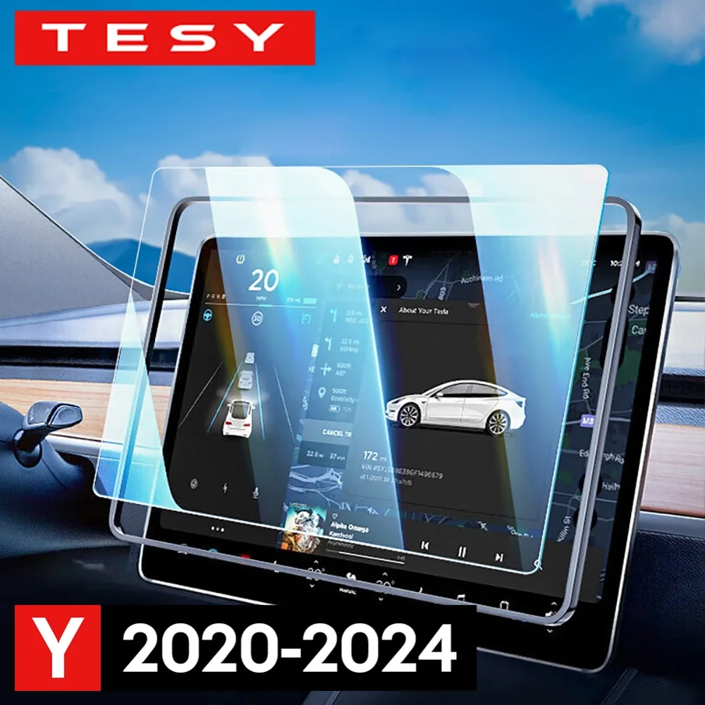 

Матовое закаленное защитное стекло HD для экрана Tesla Model Y 2024 2023 2022 2021 2020, пленка для экрана с антибликовым покрытием