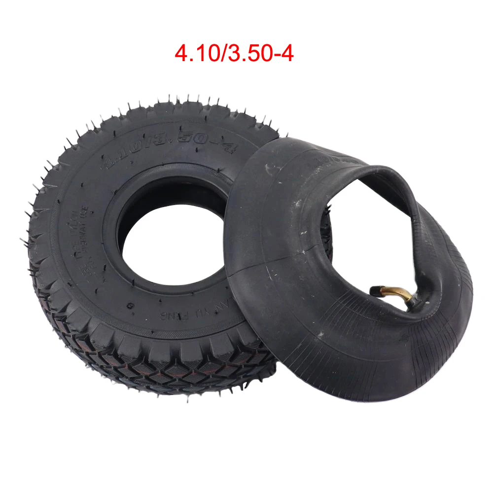 

4.10-4 Pneumatic Tires outer tire 4.10/3.50-4 Inner Tube for ATV Quad Go Kart 47cc 49cc Chunky Fit All Models 4" 4 Inch Tyre