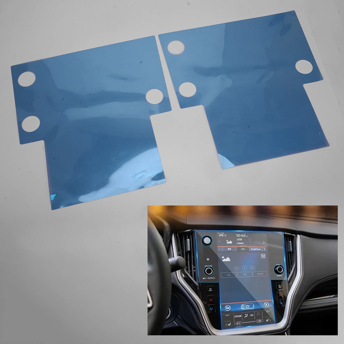 

2Pcs Clear 11.6" Car Central Navigation Media Touch Display Screen Protection Film Sticker Fit For Subaru Outback 2022 2021 2020