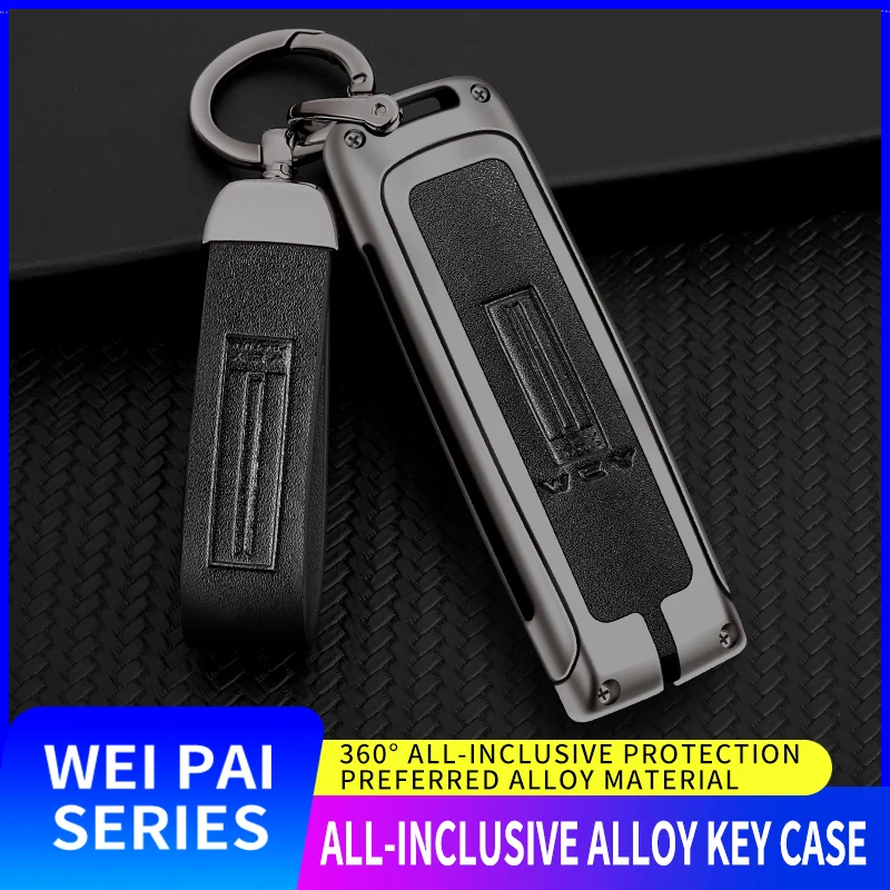 

Keychain Remote Car Key Case Cover Shell Fob Aluminium Alloy For Wey VV6 VV5 VV7 Macchiatto A3 A1 A4 A5 A7 A8 Auto Accessories