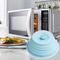 microwave silicone food splash cover in home kitchen food grade safe foldable tall guard lid vented washable plate cover