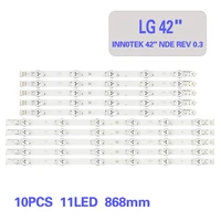brand new 10pcs led backlight strip for lg42ln5100 cp lg42ls3150 calg 42ls315h ca light strip lg inn0tek 42 nde rev 0 3