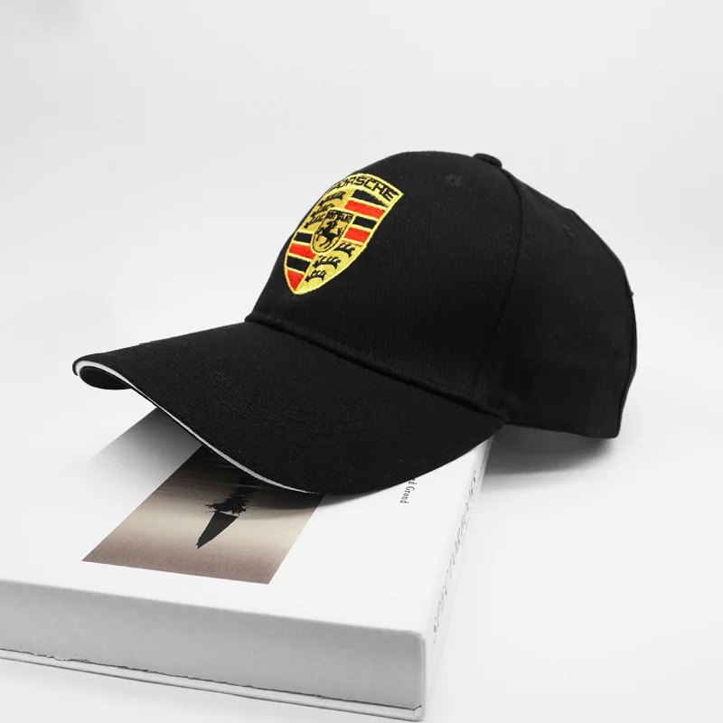 Фото Бейсбольная кепка Snapback с эмблемой автомобиля, регулируемая повседневная кепка для Porsche 911 Cayenne Carrera 928 Panamera Boxster Macan 918 №4