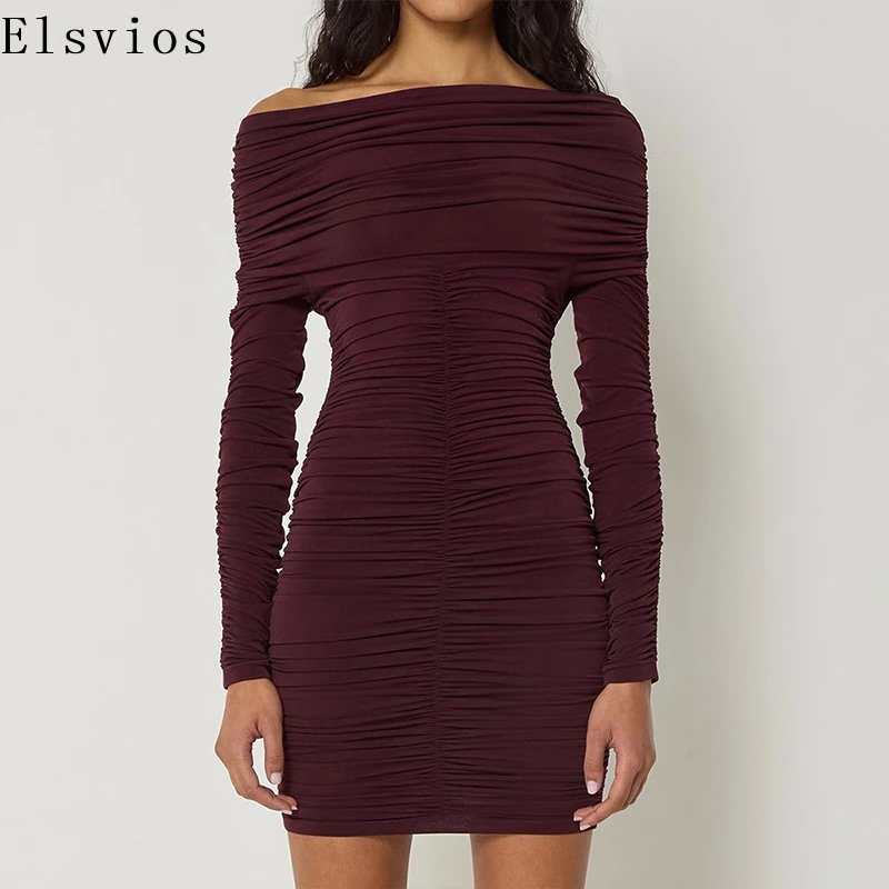 Осеннее сексуальное клубное вечернее платье принцессы на одно плечо женское