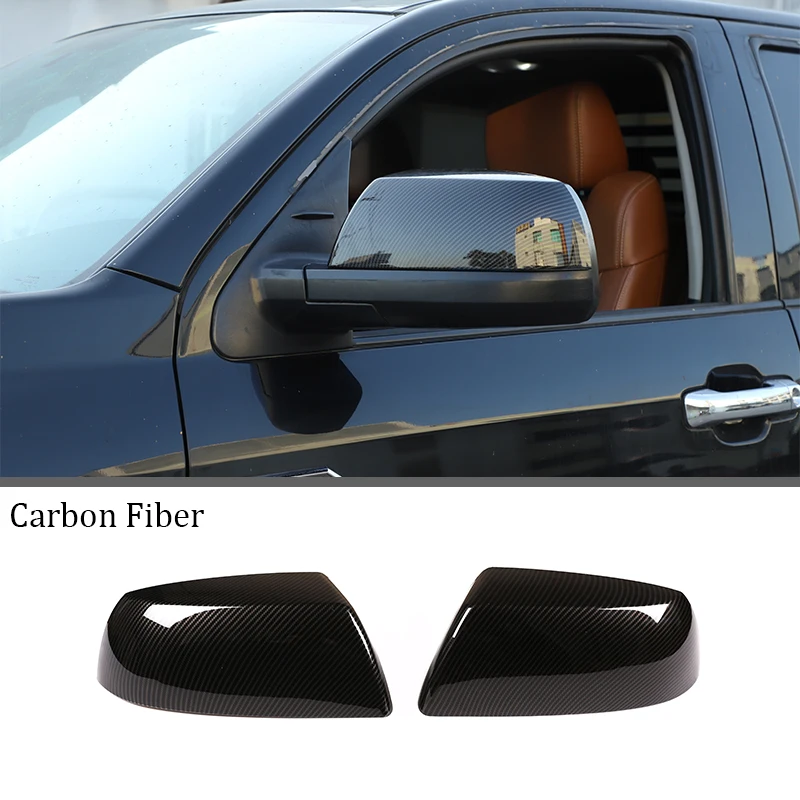

2 шт. чехлы на боковые зеркала заднего вида для Toyota Tundra Crew Max 2008-2021 Sequoia аксессуары из углеродного волокна черный