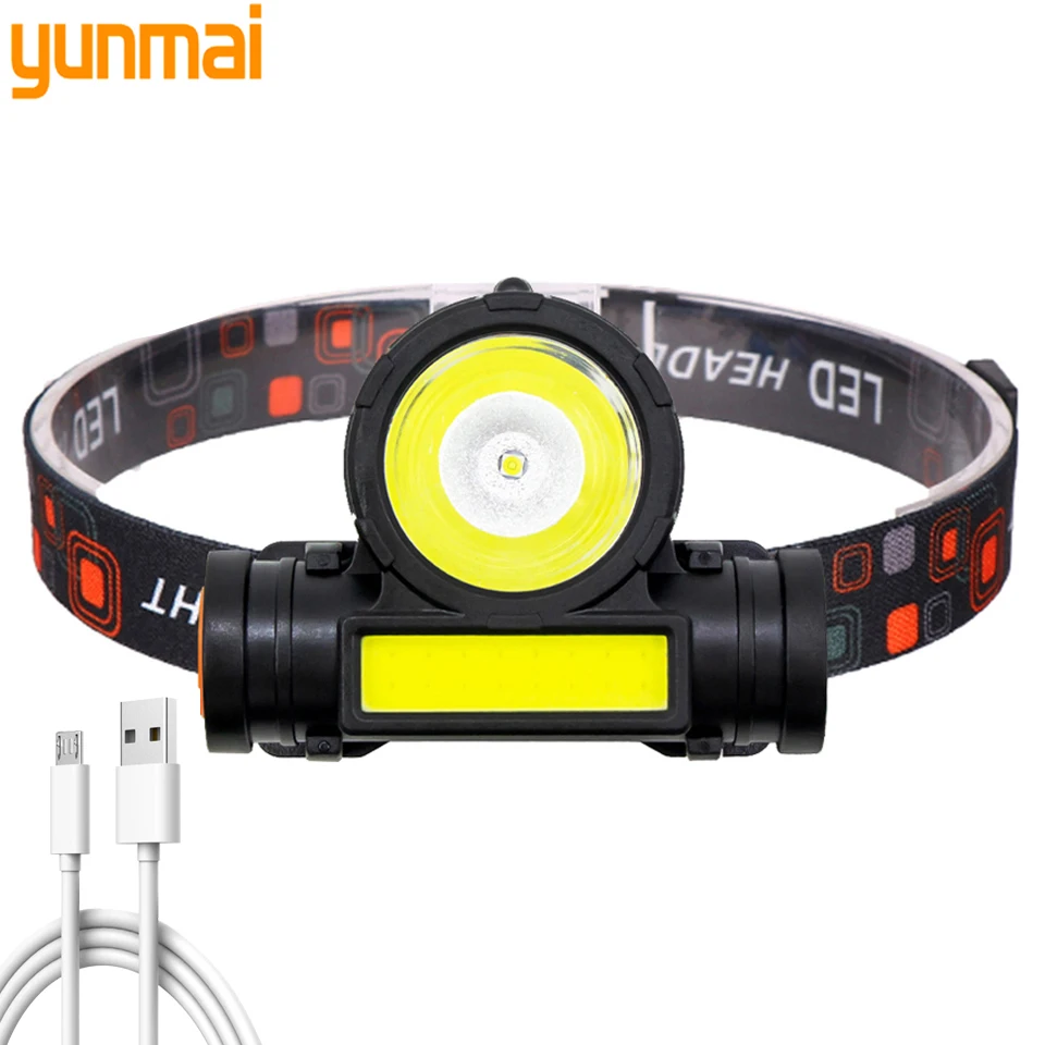 

Working Light XP-G Q5 Zoomable Headlamp Head Lamp Headlight Waterproof 2500lm Led Built in Usb Rechargeable 18650 Battery
