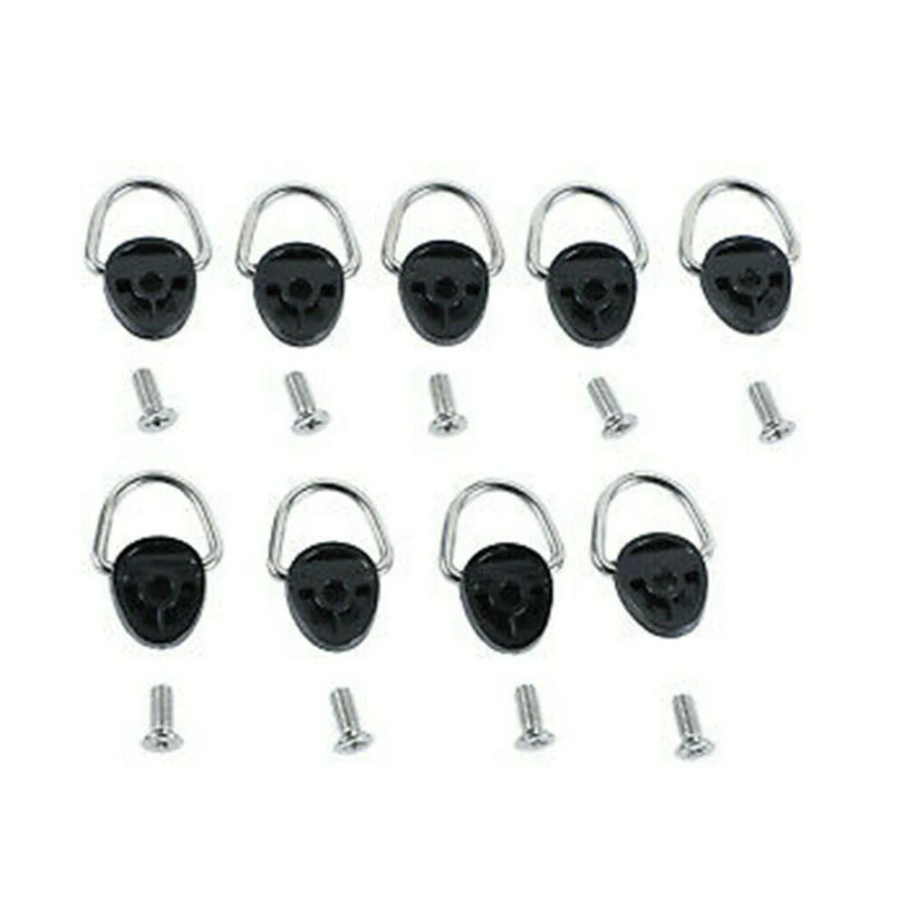 

D-Ring Tie-Down Buckle +Screws 10pcs Accessories For Trunk Cargo Area Kit