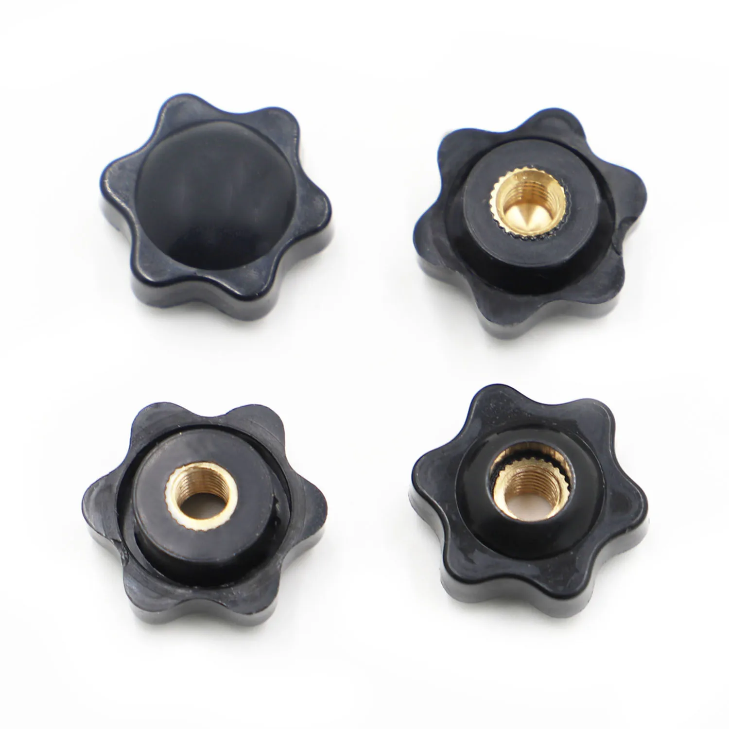

M4 M5 M6 M8 M10 M12 Plum Hand Tighten Nuts Handle Thread Mechanical Black Thumb Nuts Clamping Knob Manual Nuts Perforated