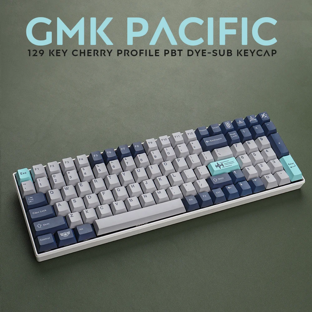 

Колпачки для клавиш GMK Pacific Cherry Profile PBT DYE-SUB с 129 клавишами, колпачки для механической игровой клавиатуры MX Switch