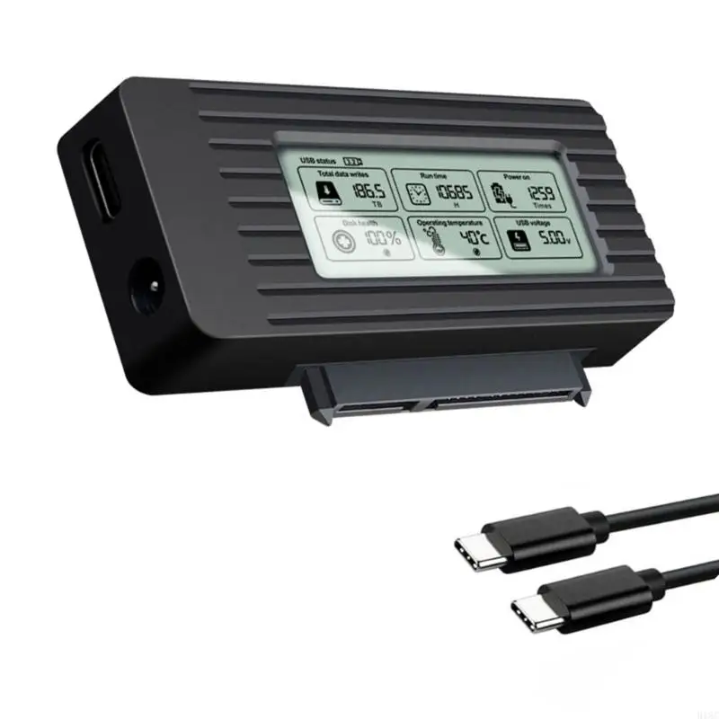 918C USB3.1 TypeC HDDs Case Устройство чтения жестких дисков для 2 5 3 со светодиодным дисплеем