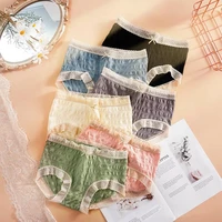 women bowknot briefs non trace carry buttock soft comfortable nylon underpants high quality middle waist solid color underwear