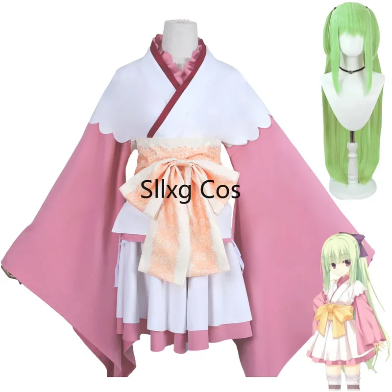 FC6Anime Game Senren*Banka Murasame Косплей Костюм Парик Розовое японское кимоно Юбка Пальто