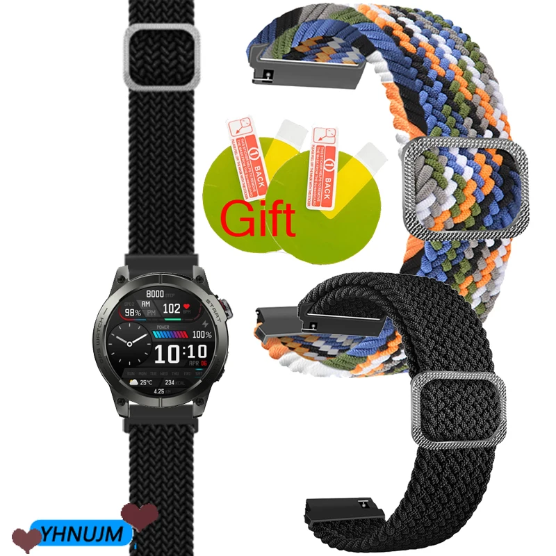 

Эластичный Плетеный ремешок для смарт-часов Zeblaze Stratos 3, Нейлоновый Регулируемый браслет для защиты экрана Zeblaze Stratos3