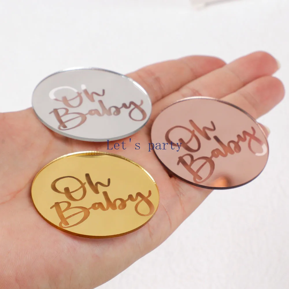 10 шт. зеркальные акриловые топперы для торта