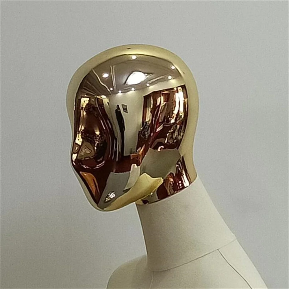 Купи Fashion 4style Electroplate Model Male Head Sewing Mannequins Body Dummy Bust Fake Accessories Girl Hat Display E099 за 1,049 рублей в магазине AliExpress