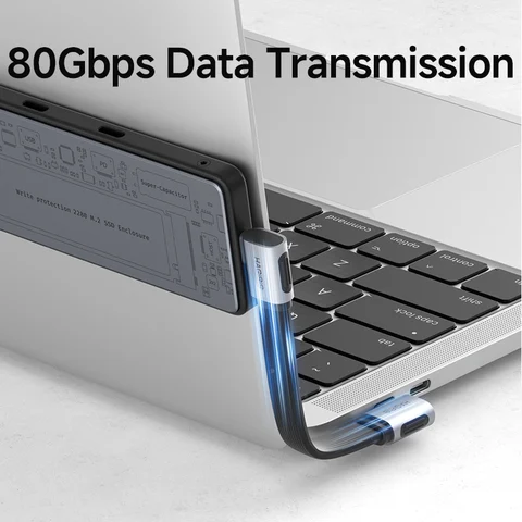 Кабель Hagibis USB C — USB C, короткий, 90-градусный, прямоугольный, Type-C, шнур для быстрой зарядки, L-образный для iPhone 17, переключатель для ноутбука Samsung