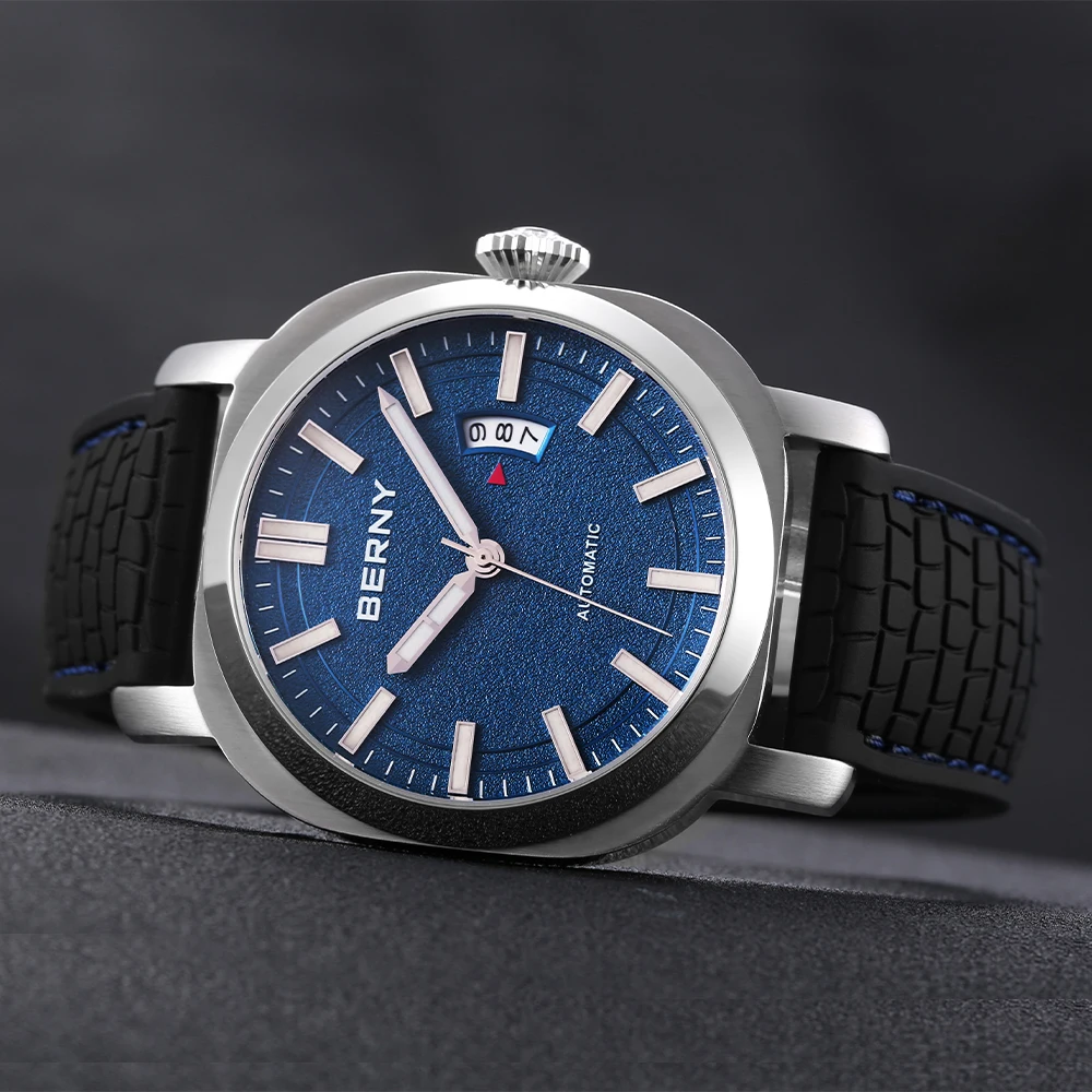 

BERNY Diver Watch for Men Automatic Mechanical Clock Male Miyota 8215 10ATM Waterproof Wristwatch Sapphire Sport Watches Men
