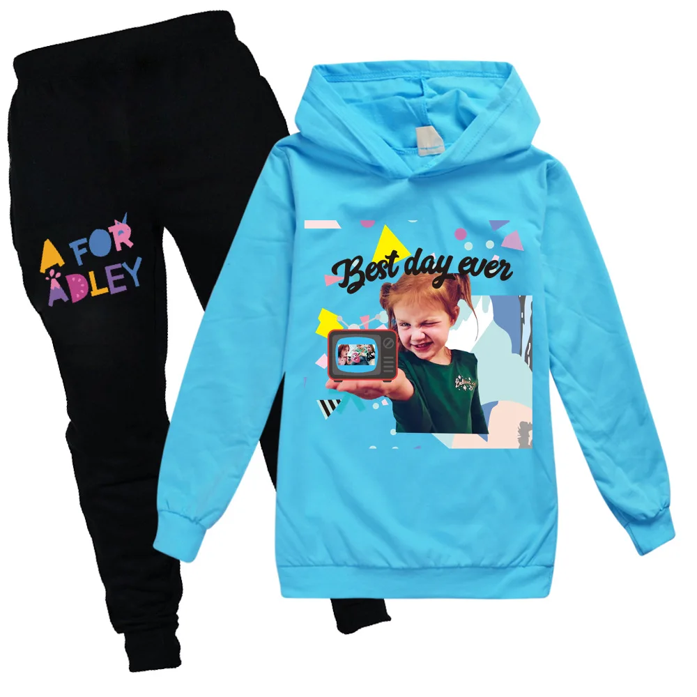 Adley 3t Одежда для девочек осенний детский спортивный костюм хлопковая школьная