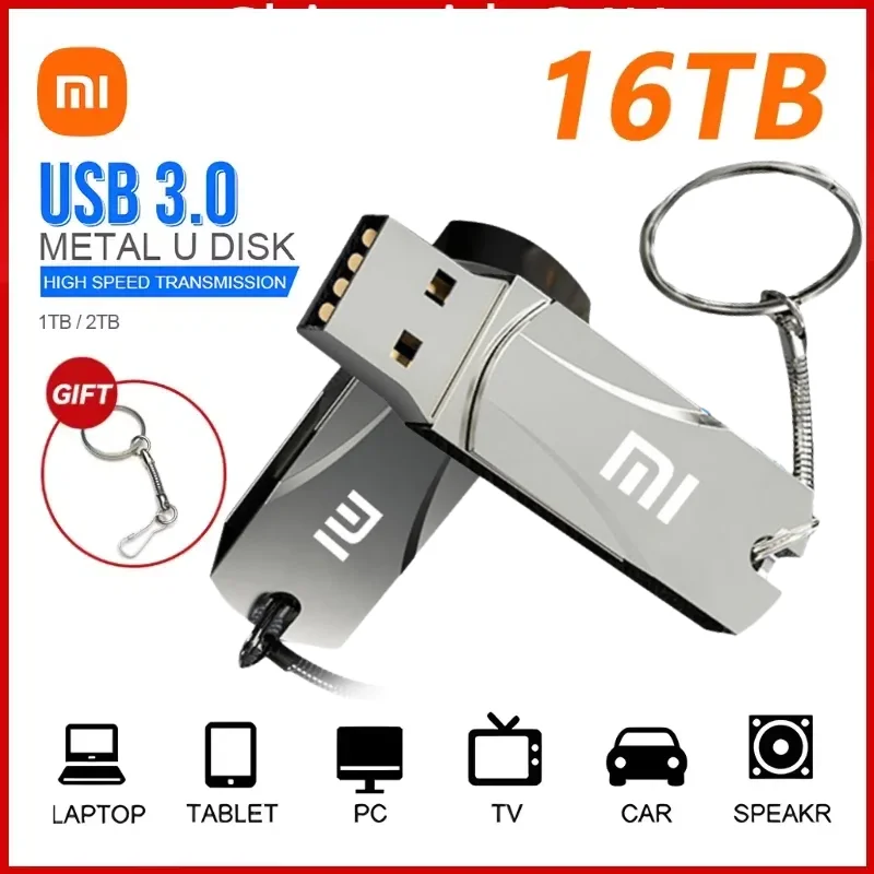 Xiaomi 16TB USB Flash Drive 2 In 1 Lightning Pen 1TB U Disk For Iphone Android OTG Pendrive Usb Memory Stick Laptop PC