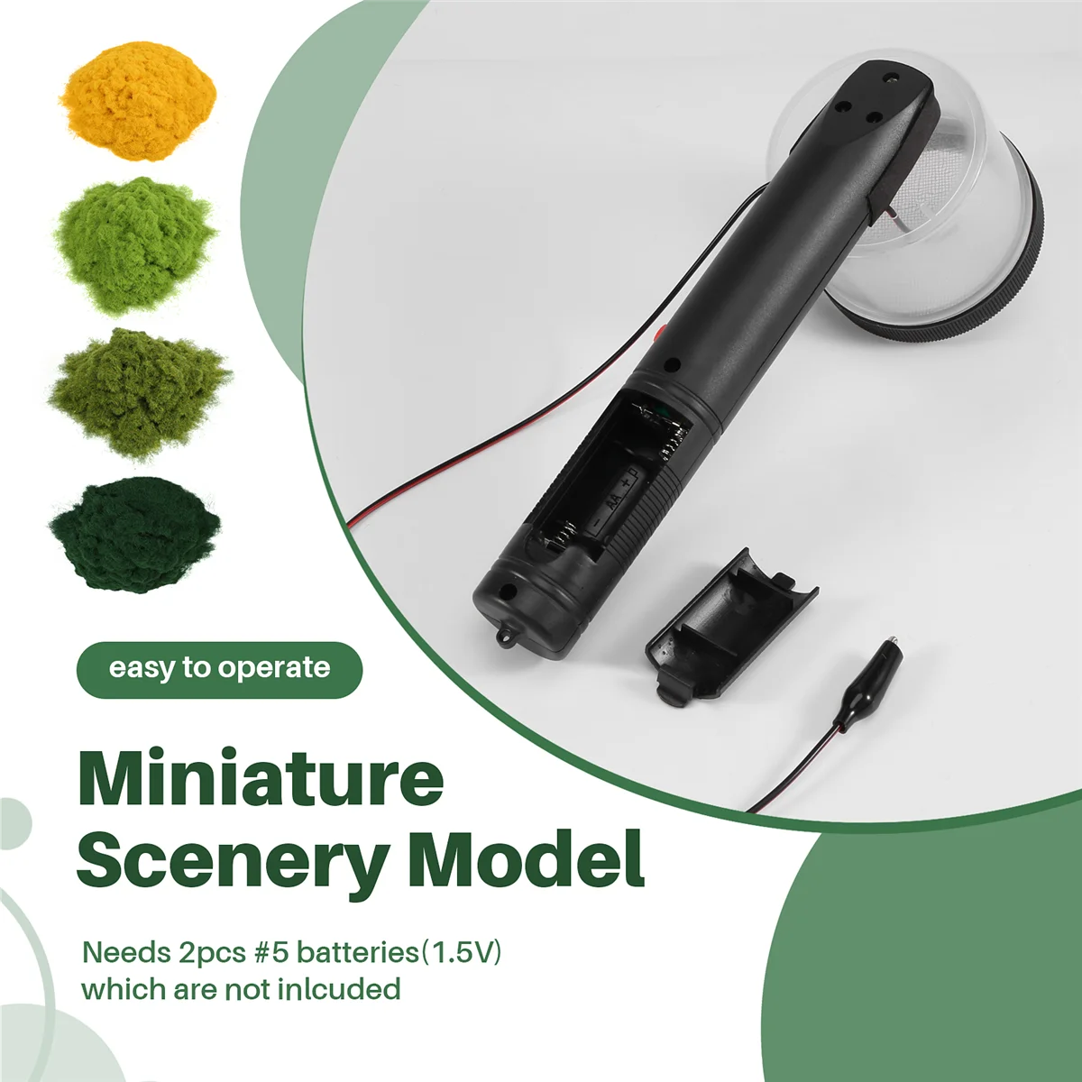 Набор флокировки статический аппликатор для травы ABS Мини флокирующая машина с