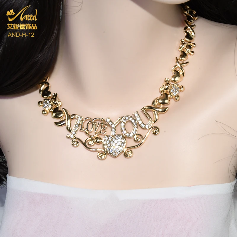 

Ethiopian Plated Xoxo Jewelry Sets Bear Necklace Earrings Dubai Gifts For Women African Eritrea Bracelets Wedding Bridal Set